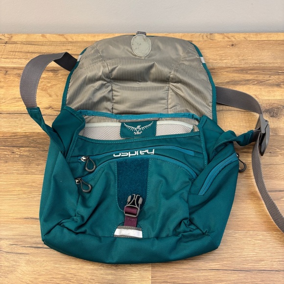 Osprey Jill Courier Flap Messenger Teal Crossbody Bag Vintage Y2K 2000s - Picture 6 of 10